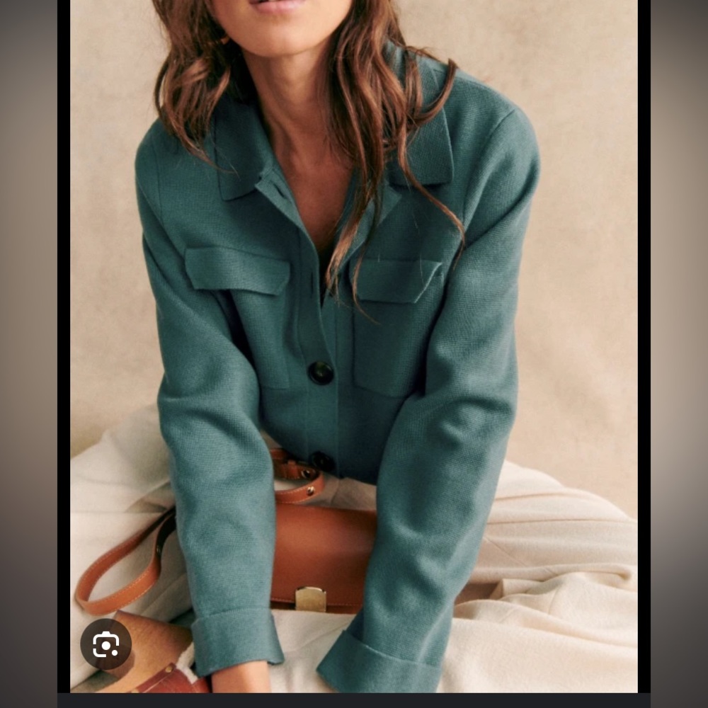 Sezane Betty Cardigan, sz S, color Sage